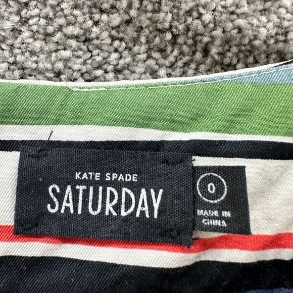 Kate Spade Saturday Sheath Dress Women 0 Tribal Striped Sleeveless Cotton Career - Picture 9 of 11